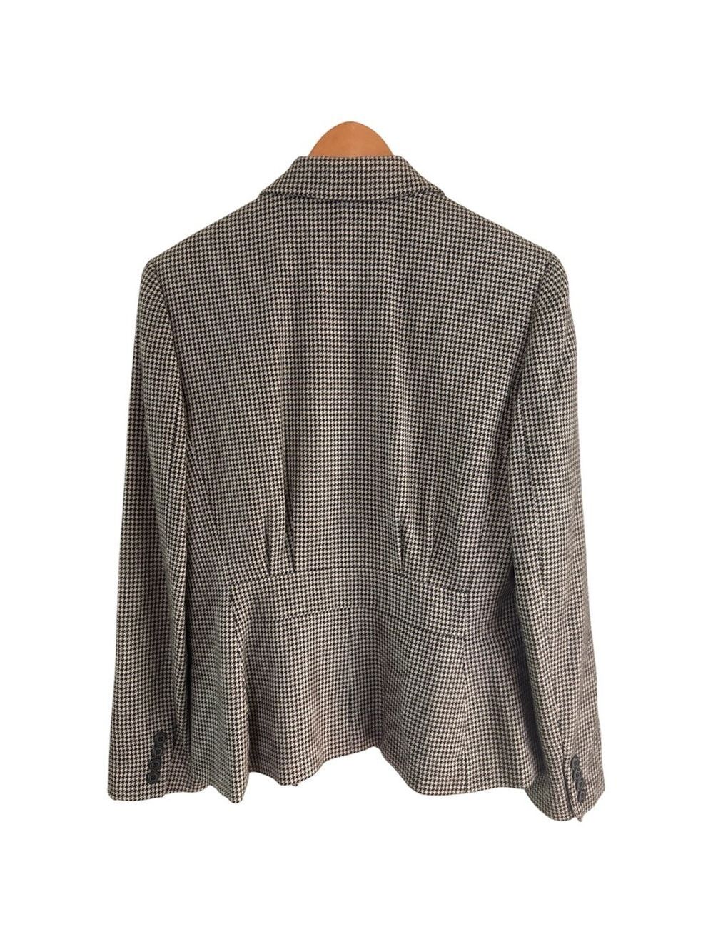 Lauren Ralph Lauren Black/Tan Houndstooth Blazer. Size 10. 100% wool/lined. EUC! - Picture 5 of 10